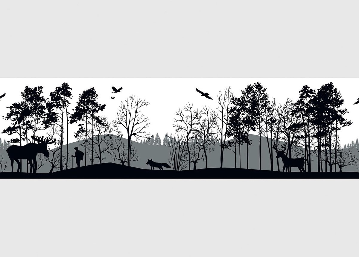 8270 Zelfklevende rand, keuken, woonkamer, muursticker, meerkleurig, 500 x 13,8 cm