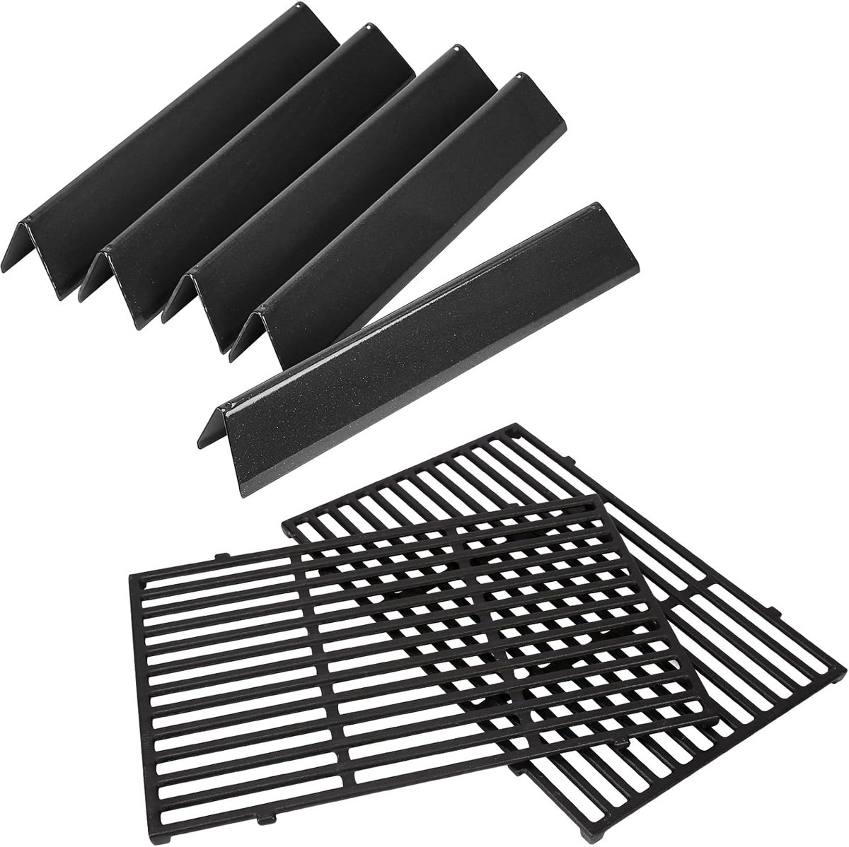 38,9 cm Flavorizer Bar & 44,5x30 cm gietijzeren grillroosters voor Weber Spirit E-310/320/330, Spirit II E-310 S-310, RÖSLE VIDERO G3 gasgrill – Vervanging voor porseleinemaille hitteschild en