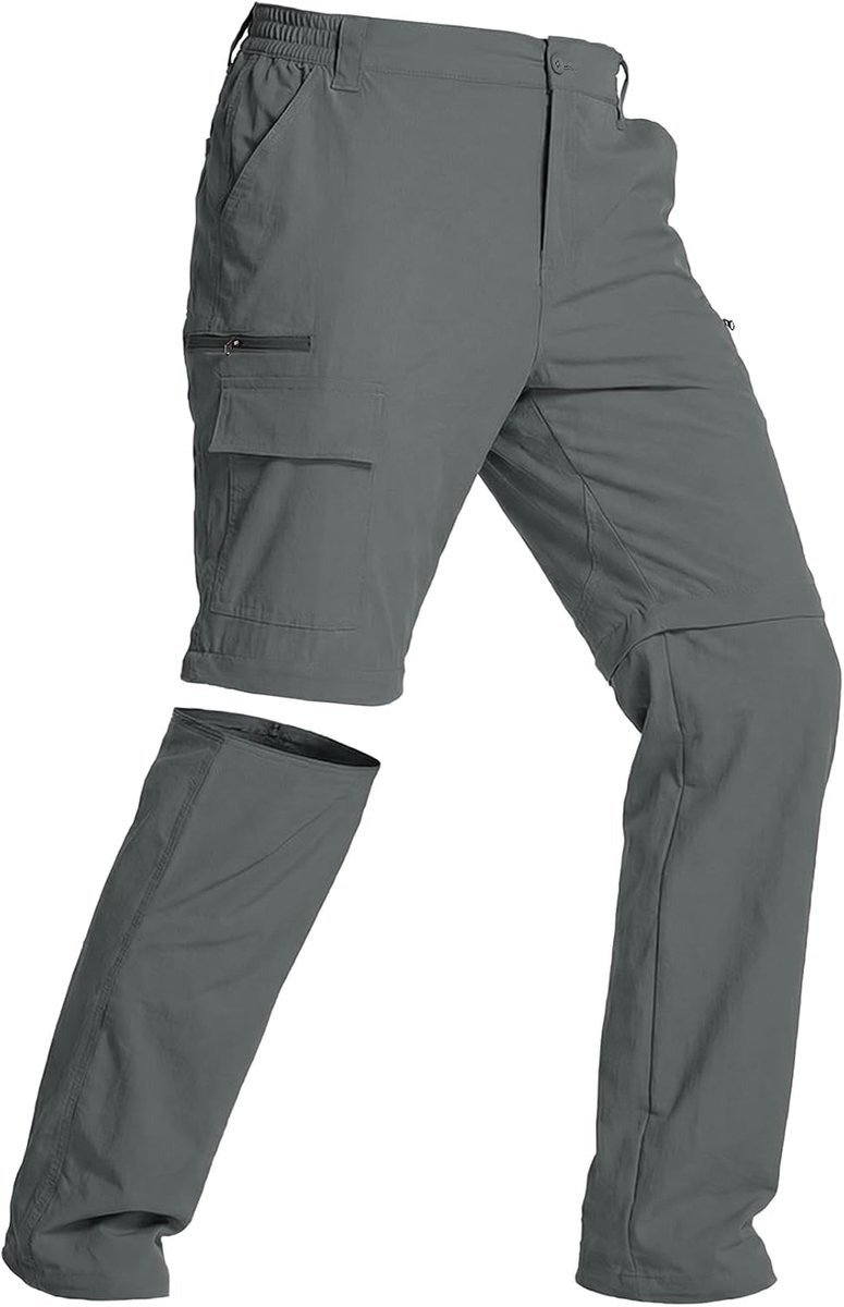Broek Afritsbaar, Outdoor Broek Zomer Licht Ademend Snel Drogend Wandelen Trekking, Cargo Broek met 6 Zakken voor Hiken, Fietsen, Reizen, Kamperen