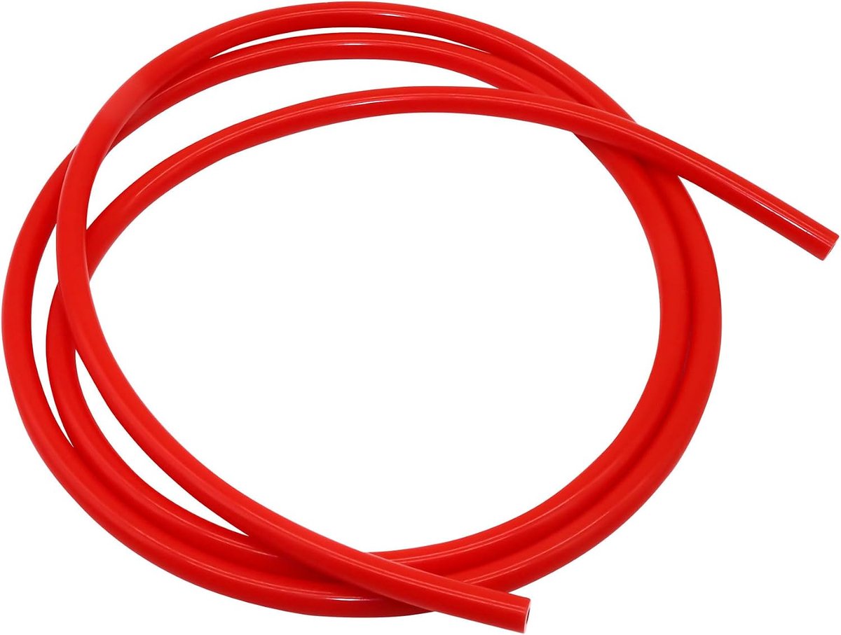 Siliconen buis 5 mm binnendiameter 11 mm buitendiameter 3 mm wanddikte 3 meter (9,8 voet), siliconen slang vacuümslang voor luchtwateroverdracht (rood)