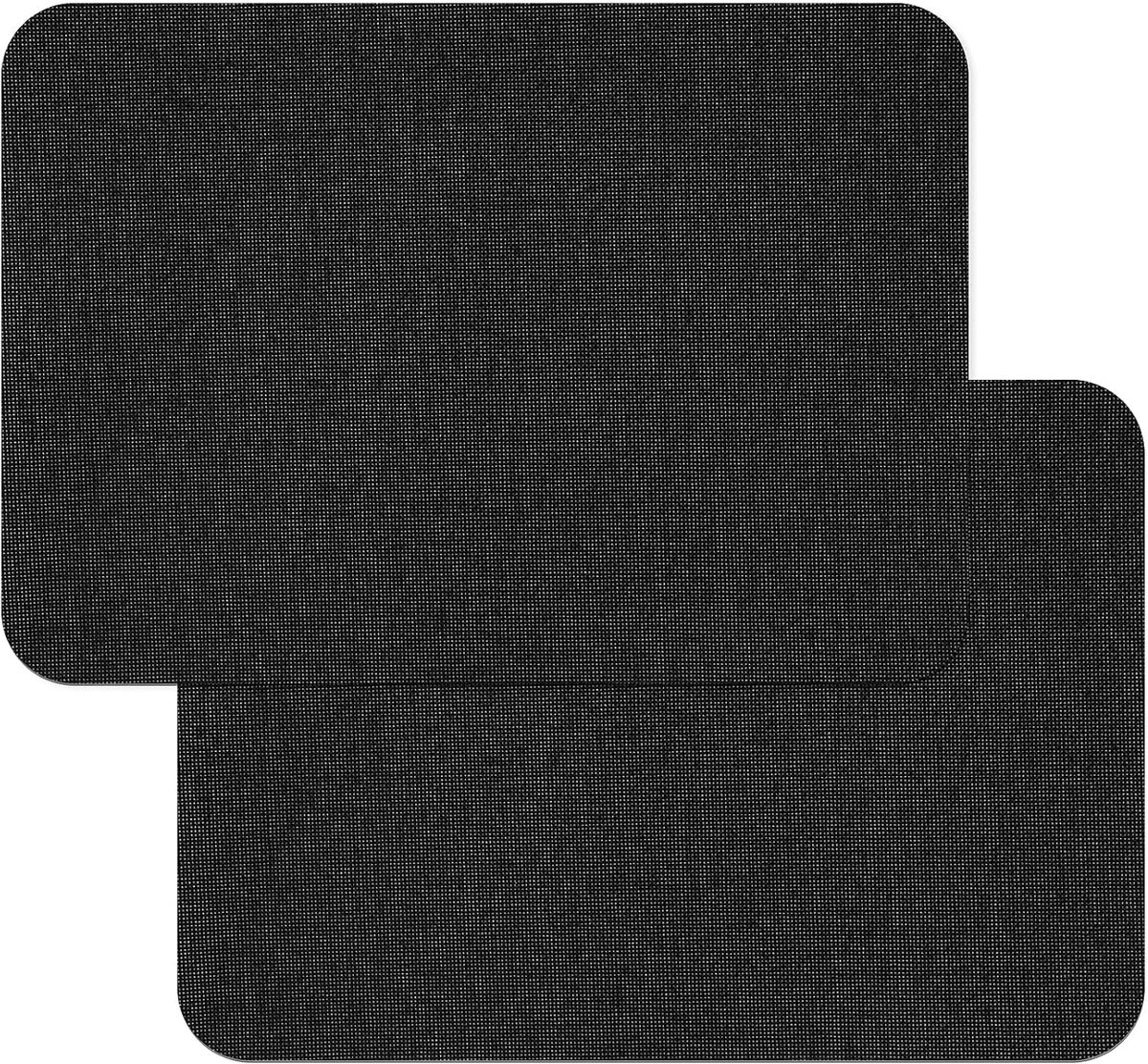 2 stuks zelfklevende reparatiepatches voor stof en canvas, zelfklevende stof, 27,9 x 20,3 cm, waterdicht canvas, reparatieset voor bank, tent, meubels, autostoel, ligstoel (zwart)