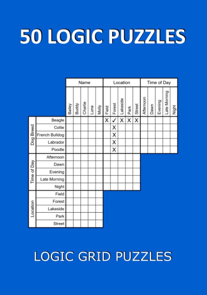 50 Logic Puzzles: Logic Grid Puzzles