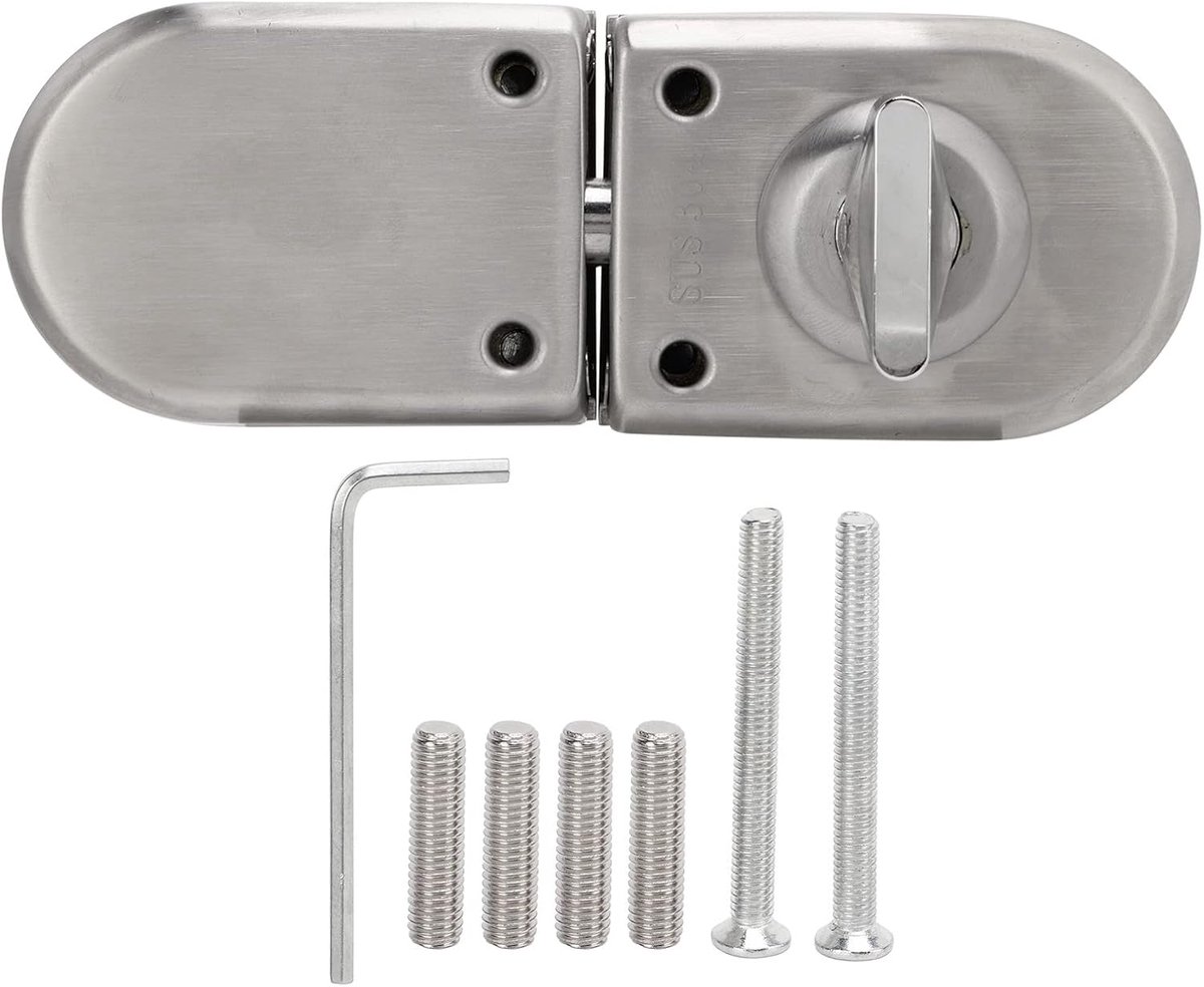 Deurslot Glazen Deur Bolt Lock Sliding Double Opening Glazen Deurslot Punch Badkamer Schuifdeur Lock