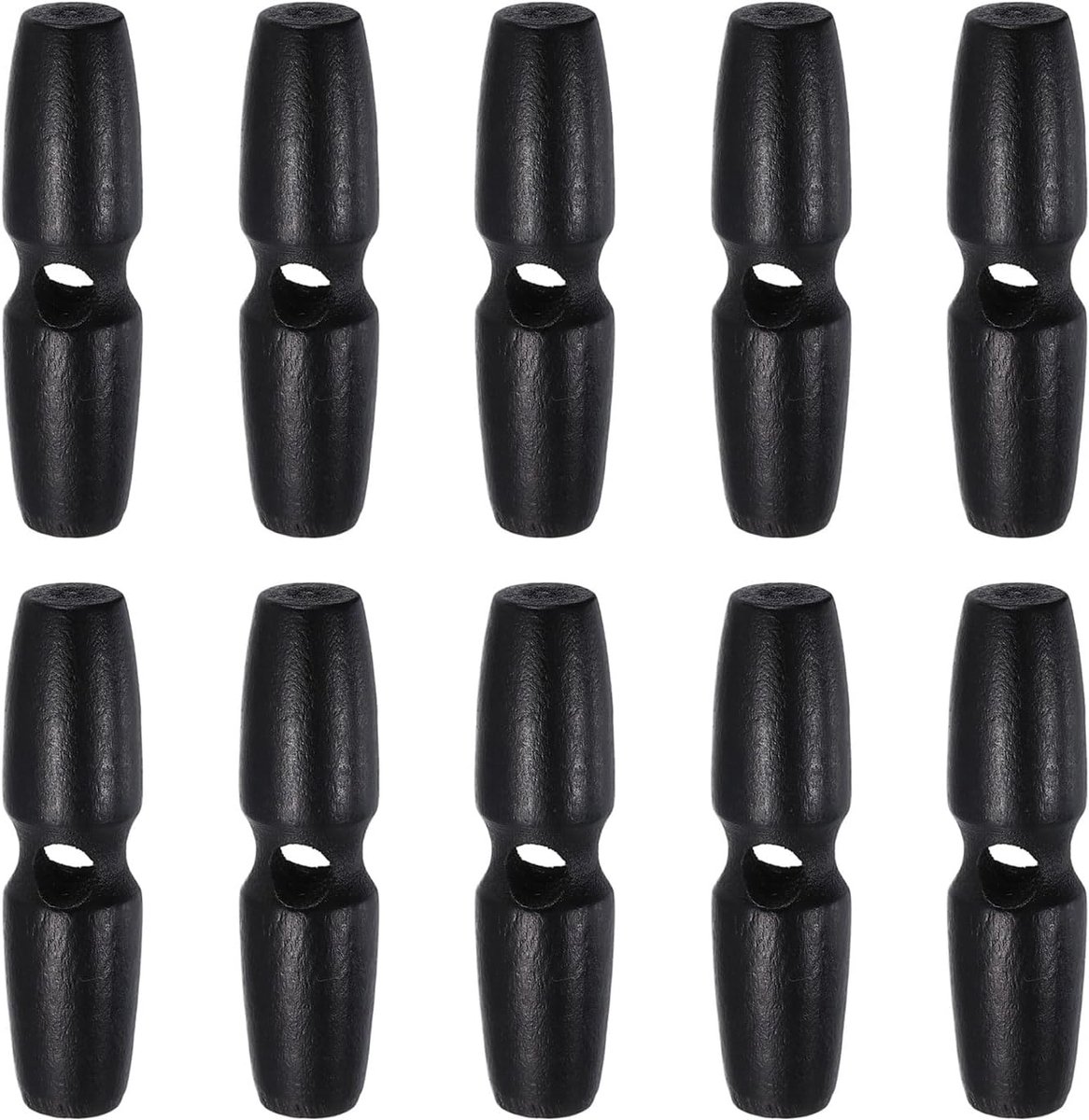 Knopen 55 mm / 2,2 inch enkel gat naaiknopen hout olijf hoorn voor jassen truien kleding DIY handwerk, zwart
