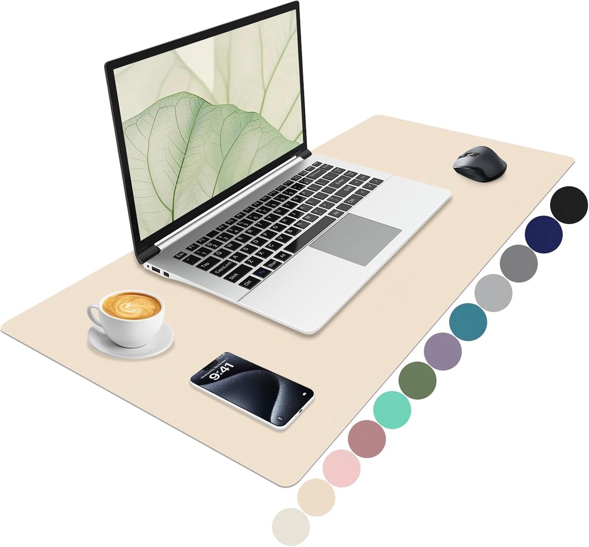 Werk Mat 80x40cm - Gebroken Wit - Elegant en Functioneel voor je Werkplek