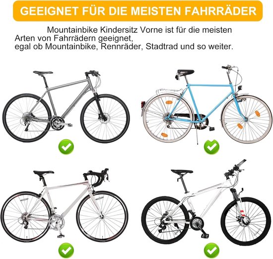 Bobypet - Fietsstoeltje - Fietsstoeltje junior - met voetsteunen en handgrepen - ergonomisch design - veilig en comfortabel - geschikt voor MTB stadsfietsen en fietsen - zwart van bobypet — afbeelding 2