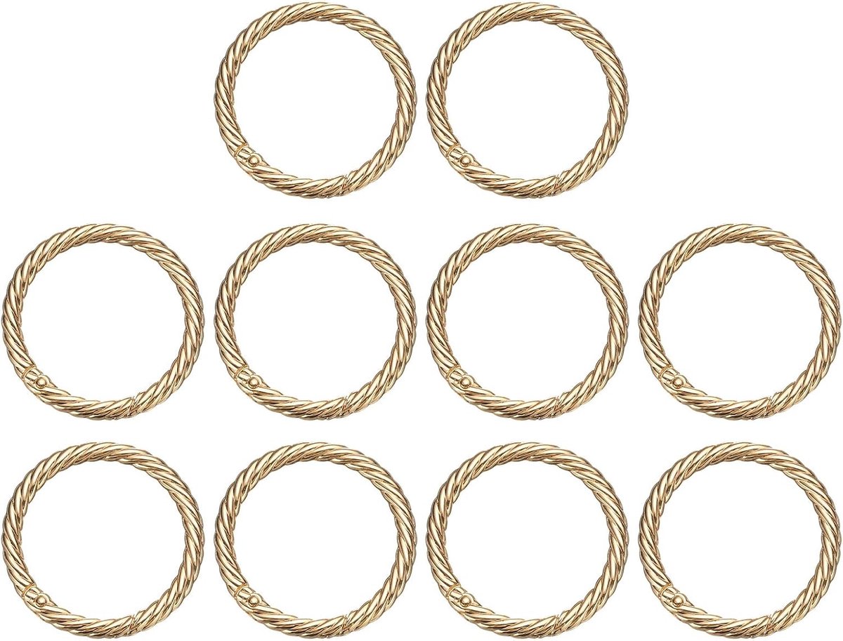 10 stuks lente O-ringen 1 1/2" ronde trigger metalen snap haak cirkel gouden sleutelring clip sleutelhanger voor tassen handtassen portemonnees sleutelring