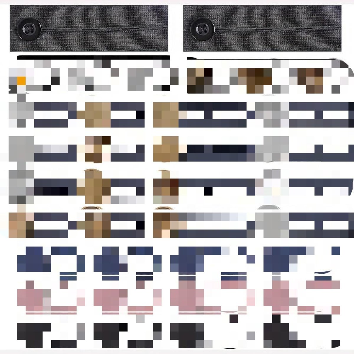 36-delige set voor de uitbreiding van de broekband, knoopverlenging, direct te gebruiken zonder naaien, ideaal voor zwangerschap, gewichtsverandering en business/vrije tijd, voor dames en heren