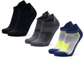 DANISH ENDURANCE Lage Hardloopsokken - Ademend & Blarenvrije Sportsokken - Unisex - 3 Paar - 43-47