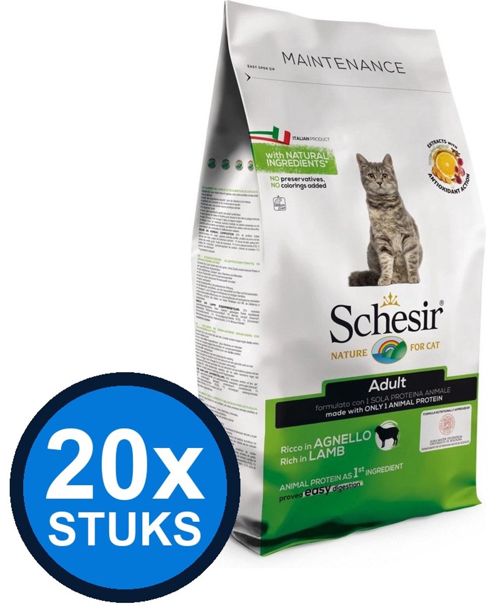20x Schesir - Kattenvoer - Droogvoer - Gesteriliseerd Kip - 400g