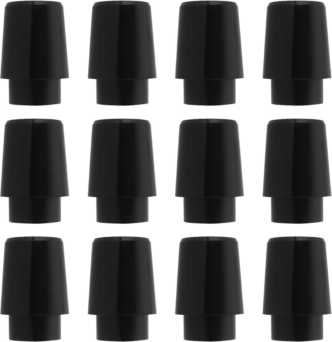 SnelShoppen - 12x Golf Ferrules Rubber Sleeve voor IJzers, Geschikt voor PXG Golfclubs, 9.2x14/5x15mm, Zwart, Duurzaam Rubber, Veilig en Betrouwbaar