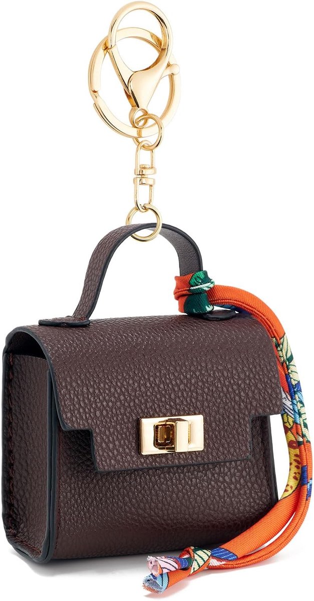 SnelShoppen - Coin Purse Mini Handtas Sleutelhanger voor Vrouwen, Creatieve Sleutelhangers Makeup Tas, Kleine Muntenzak Met Rits, Praktische en Schatt