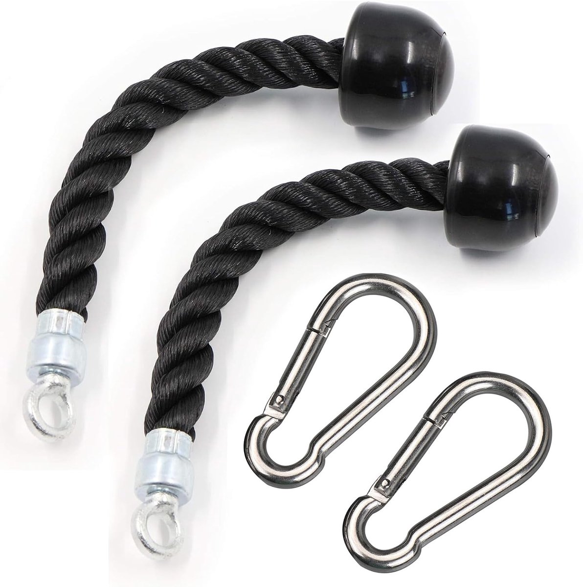SnelShoppen - Tricep Touw Trainingstouw 2-Pack Enkel Kabel voor Tricep Rope Één Hand Arm Trainer Fitness in Multi-Studio Training
