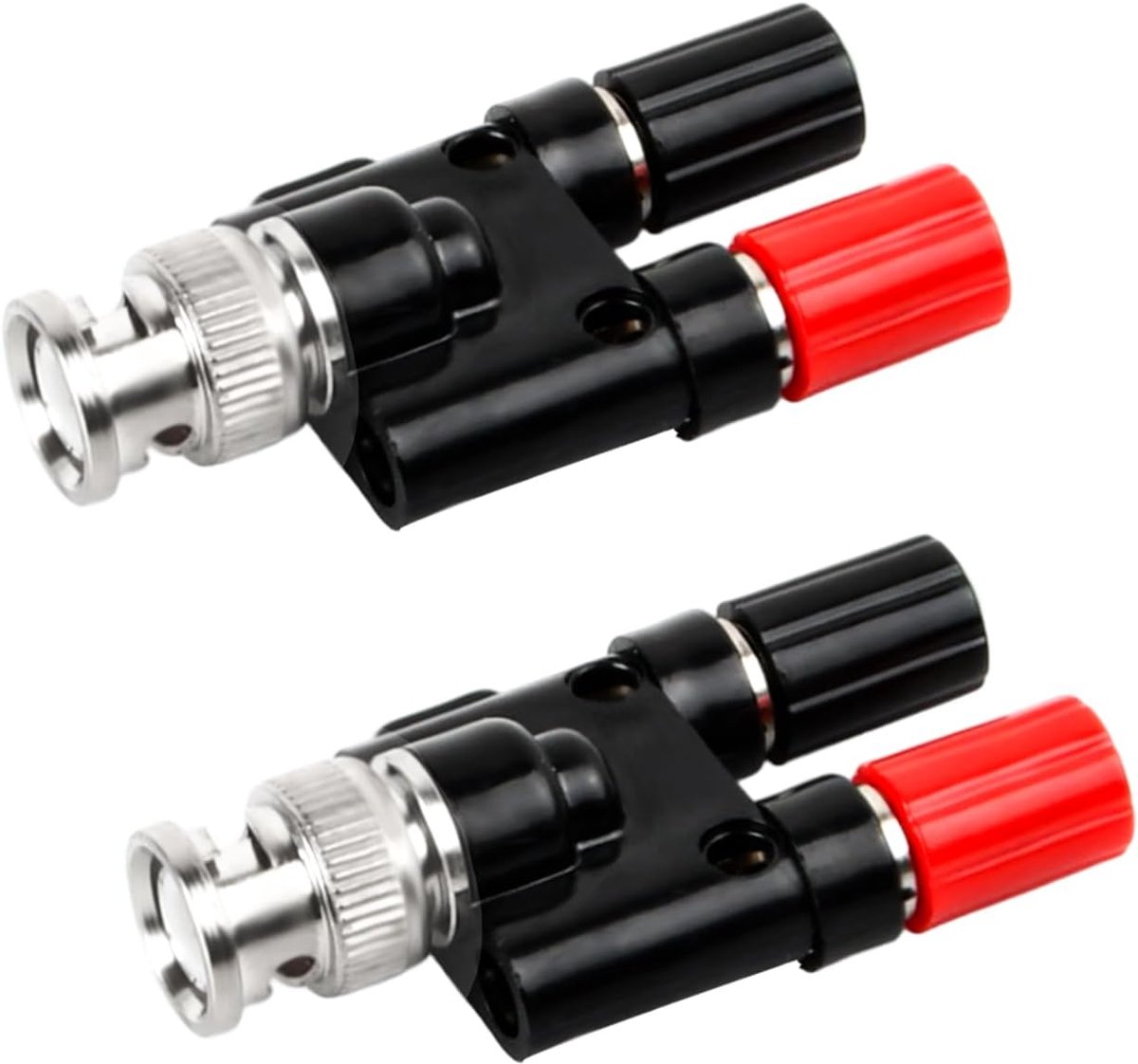 2 Stuks BNC naar 4mm Banaan Stekker Adapter voor Coaxiale Verbinding