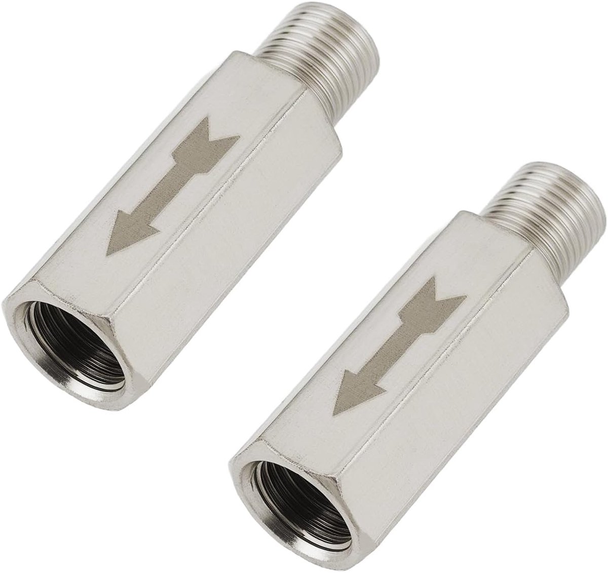 SnelShoppen - 2 Stuks BSP Mannelijk naar Vrouwelijk Draad Controle 1/8 Inch Mannelijk Draad Messing Pneumatische Isolatie Ventiel voor Lucht, Water, O