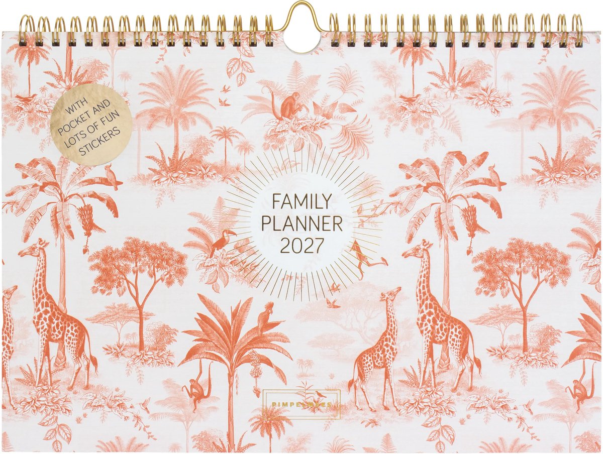 Pimpelmees Family Planner 2027 Savannah Stories Desert Red