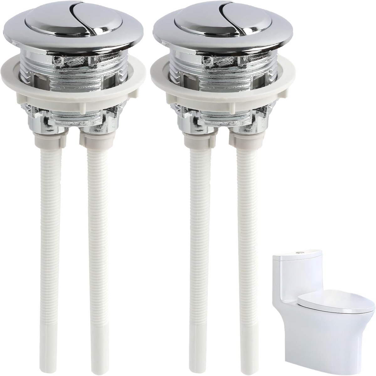 Toiletspoelknop set van 2 - 40 mm - dubbele spoel - waterbesparend en eenvoudig te installeren - ShopVlot