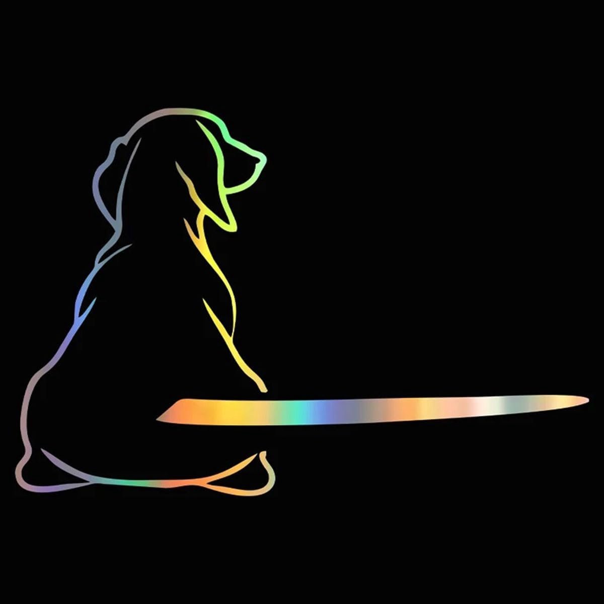 SnelShoppen - Dog Moving Tail Wiper Sticker - Waterproof Achterruitwissers Sticker - Cartoon Grappige Stickers voor Auto Raam Laptop Decoratie (Dazzle