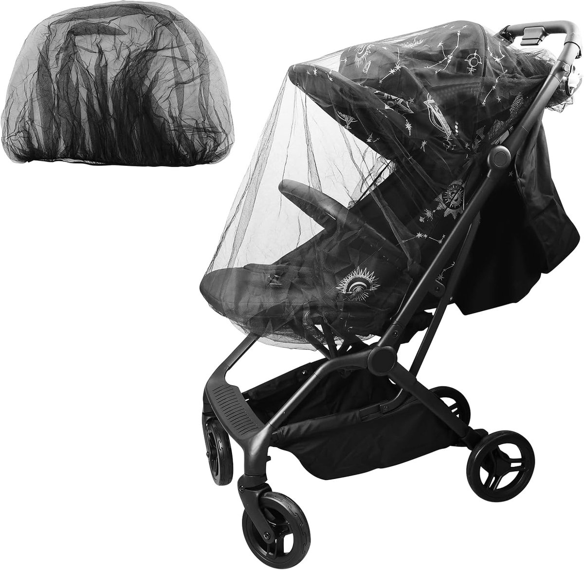 Insectennet voor Kinderwagen - Universeel Mosquito Net - Ademend en Tear-proof - Bescherming tegen Insecten - ShopVlot