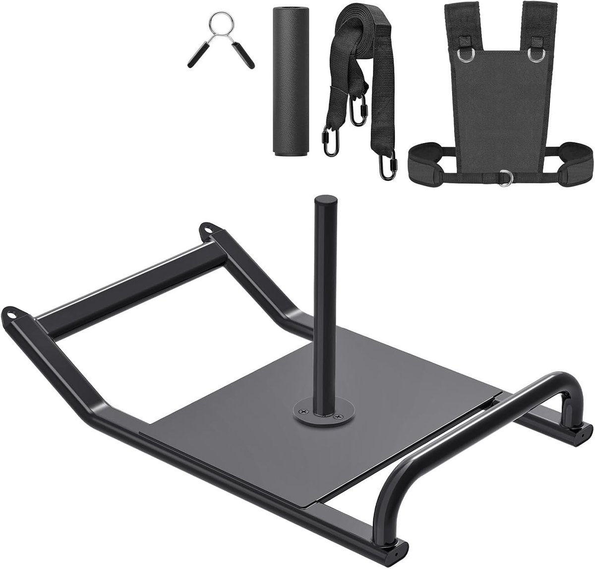 SnelShoppen - Gewichtsled, Gym Fitness Sled, Verstelbare Pull Push Sled voor Atletische Training, Ideaal voor Grassnelheid en Krachtverbetering met Ha