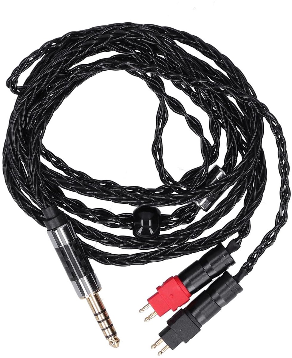 SnelShoppen - Dual Needle 8-Core Hoogwaardige Symmetrische Zilver Gecoate OCC Audio Kabel voor HD600 HD580 HD650 HD660s Hoofdtelefoon, Geschikt voor H