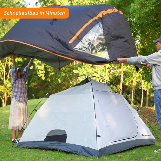 Campingtent voor 4 personen - Waterdicht, 3-4 seizoenen, Ideaal voor Festivals en Avonturen van Merkloos — afbeelding 3