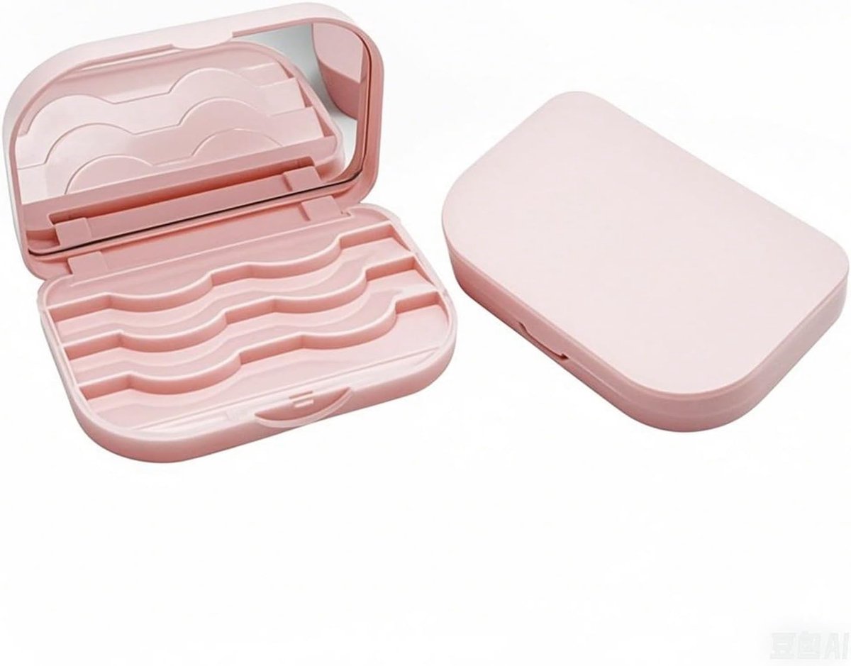 False Eyelash Box Pack of 2 Travel Storage Box Eyelash Holder Organiser Lightweight and Easy to Carry for Effective - ShopVlot