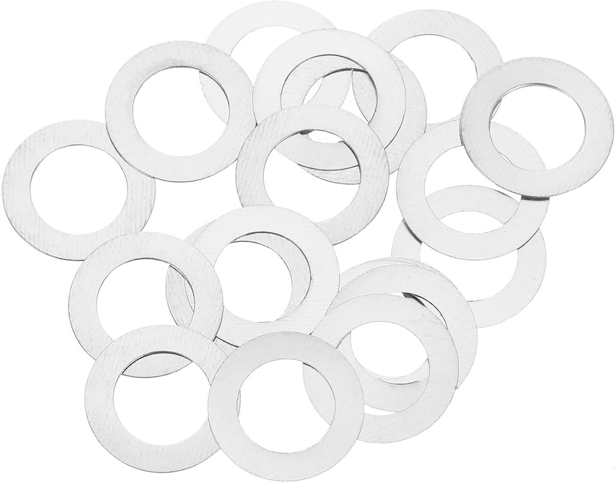 SnelShoppen - 20 Stuks M6 Ringen, 6 x 10 x 0.1mm, 304 RVS, Platte Afstandhouders voor Schroeven, Bouten, Auto's, Industriële Machines