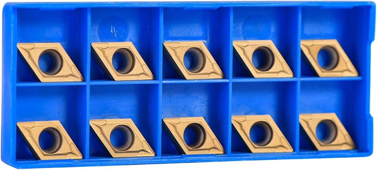 SnelShoppen - 10 Stuks CNC Carbide Inserts, CNC Snijbladen, Hoge Hardheid en Slijtvastheid, CNC Gereedschap voor Precisie Bewerking met Opbergdoos