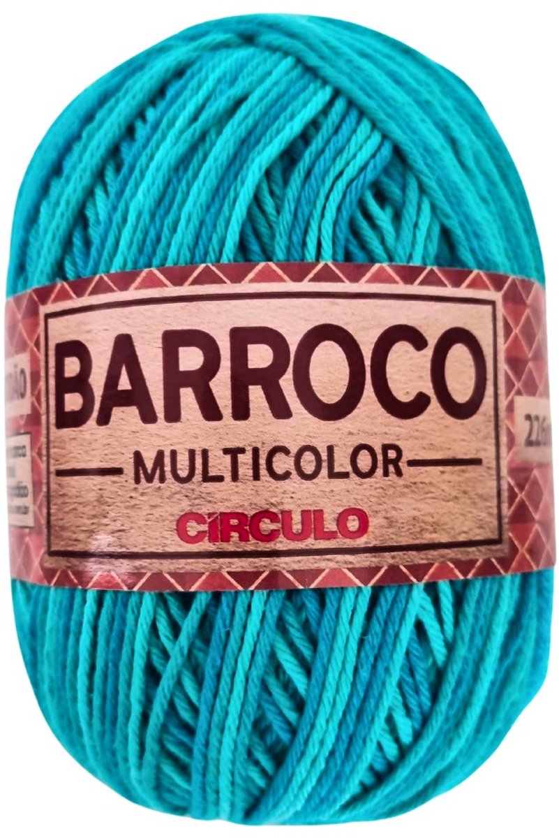 Círculo Barroco Multicolor - Katoengaren - 200 g - 226 m - Tiffanyblauw