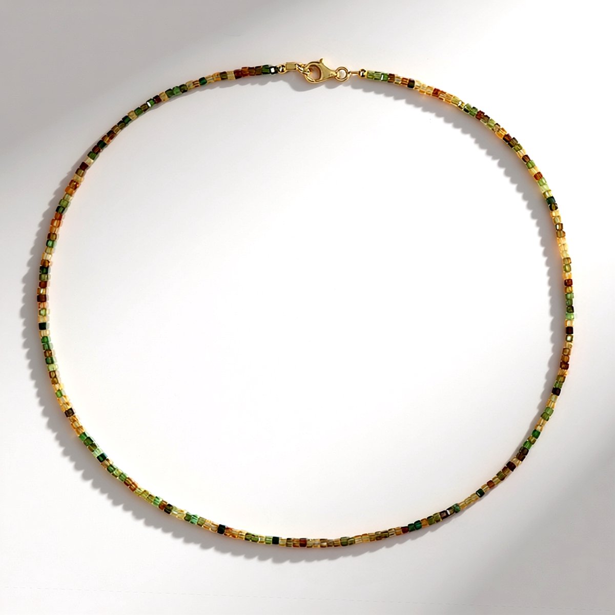 Cavill - 45 cm Ketting - 925 Sterling Zilver, 18K Goud Verguld - 21,5 ct Namibische Toermalijn - Facetgeslepen Fancy Kralen - Kleurrijk