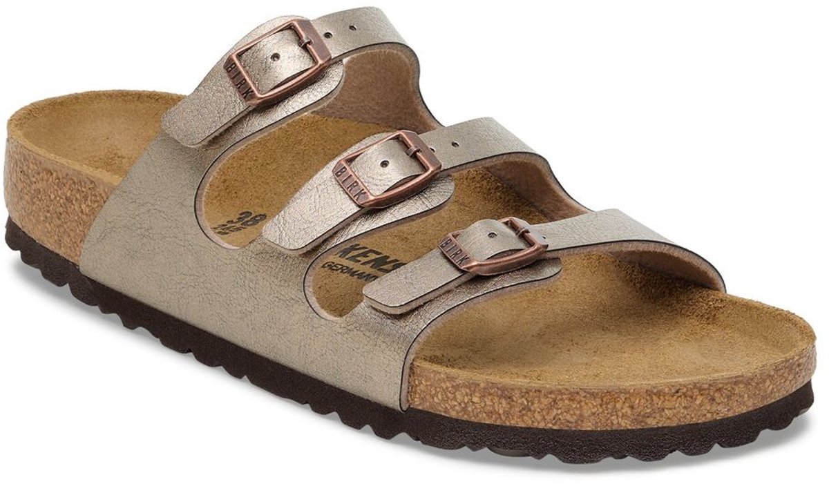 Birkenstock Florida Slippers 1030352 Graceful Taupe Smal Bruin