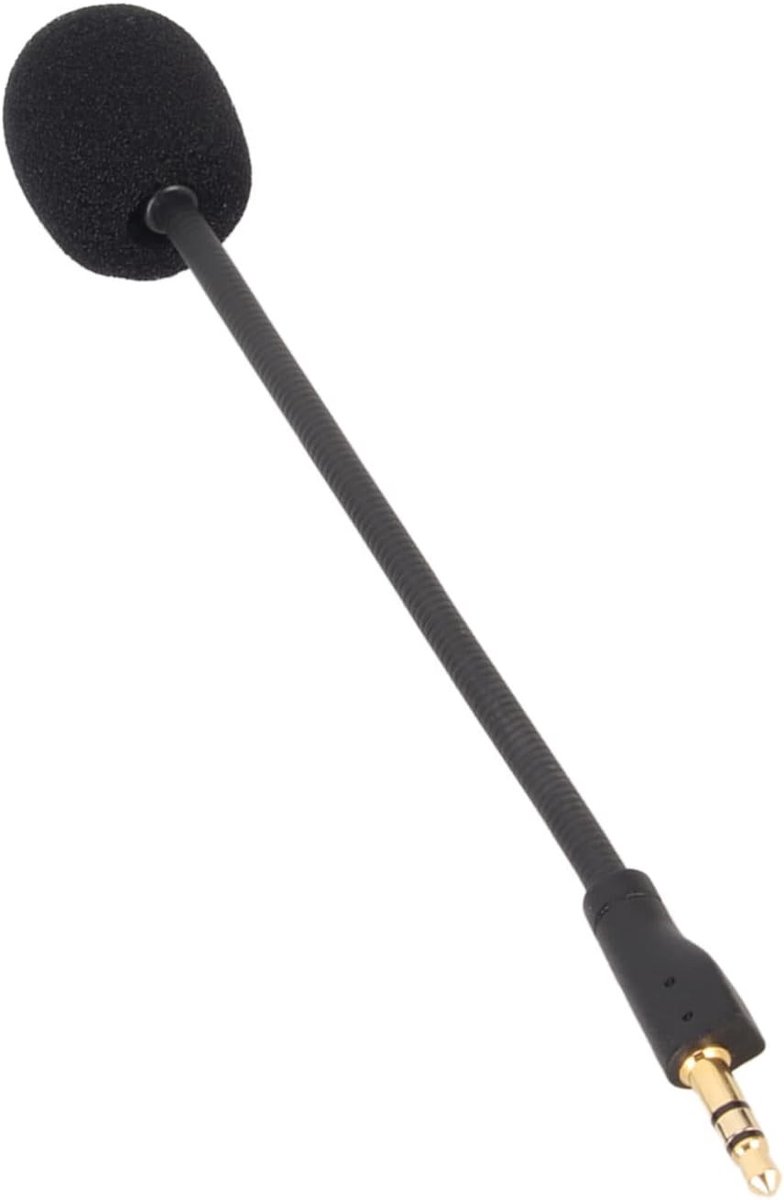 Vervangbare Game Microfoon met Flexibele Afneembare Arm en 3.5Mm Rotatable Goud Geplated Plug, Geluidsisolatie voor Gaming Headsets