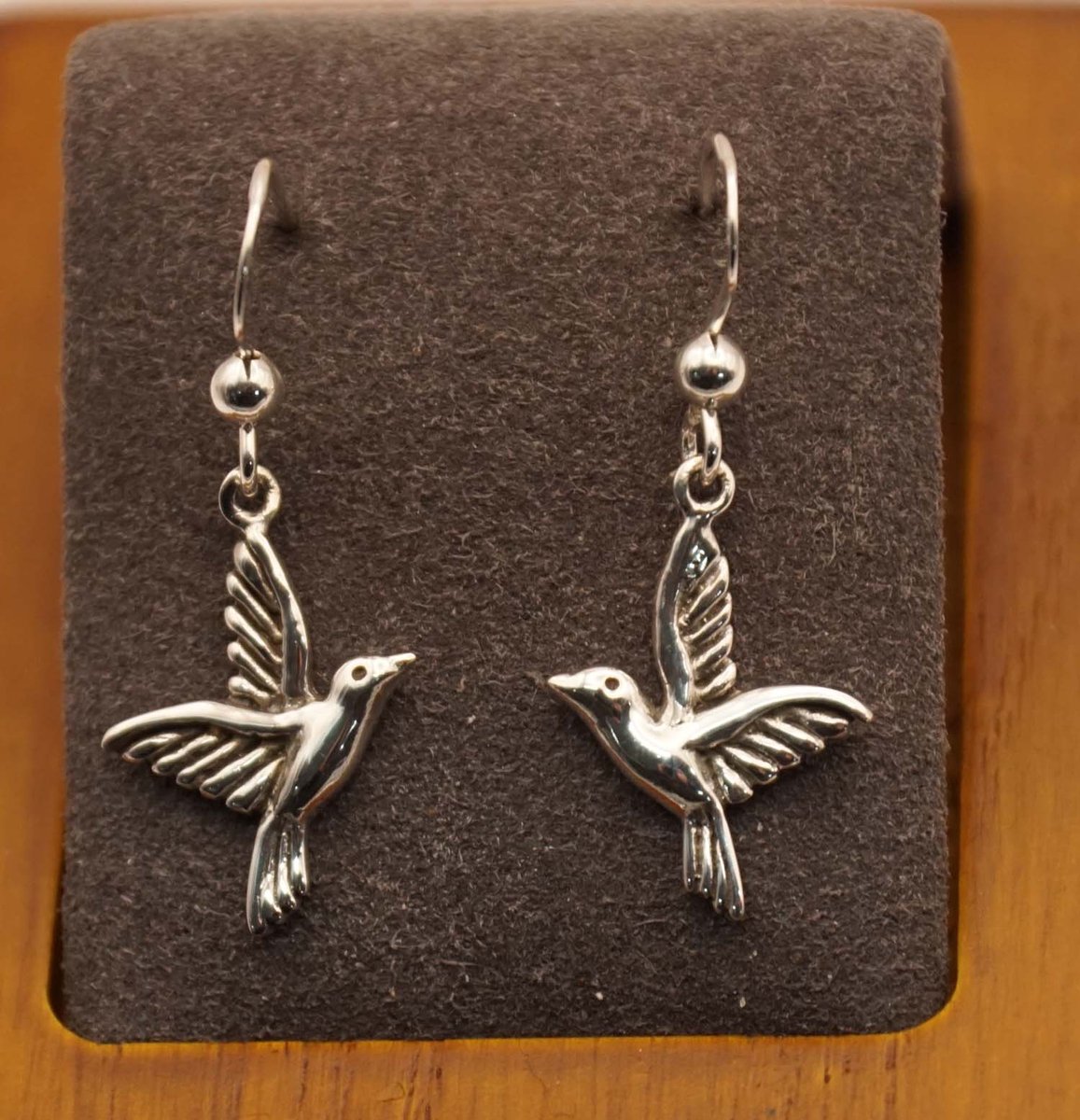 Sterling zilveren oorhangers vogels - zilveren vogels oorbellen - leuke dieren oorbellen - 925 zilveren oorbellen van vliegende dieren - mooie zilveren oorhangers - cadeau tip voor vogels liefhebbers