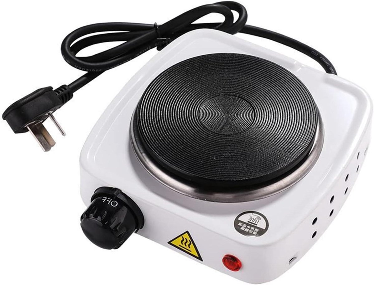 Mini Verwarmingsfornuis - Elektrische Kookplaat Mokkapot - Thee en Koffie Zetten - Automatische Temperatuurregeling - 100 mm Diameter - Zwart