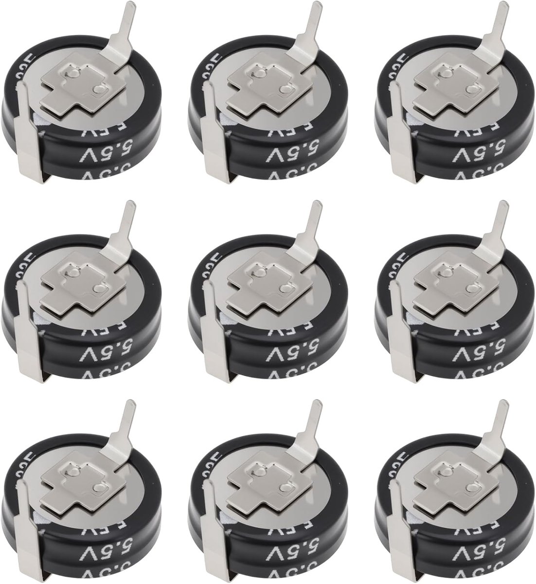 SnelShoppen - 10Pcs Knop Condensator 0.33F 5.5V KR-5R5H334-R voor Elektronische Apparatuur, Compact 11.5x2mm, Ideaal voor Industriële Toepassingen, Ti
