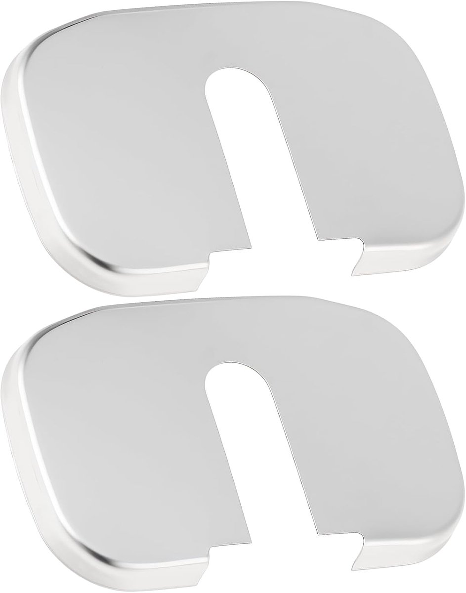 SnelShoppen - 2x Deurpanelen Covers Zilver Chroom RVS Geschikt voor Saab 93 9-3 Roadster CV - Eenvoudige Installatie met 3M Lijm