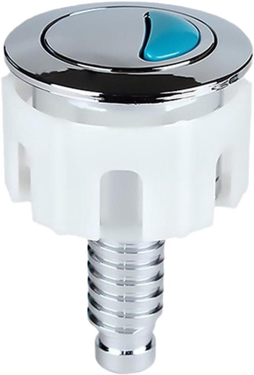 Toilet Spoelknop - Drukknop Toilet - Water Besparen - Dubbele Spoeling - 38mm - Zwart