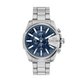 Diesel Mega Chief Slim Mannen Horloge 48 mm - Zilverkleurig