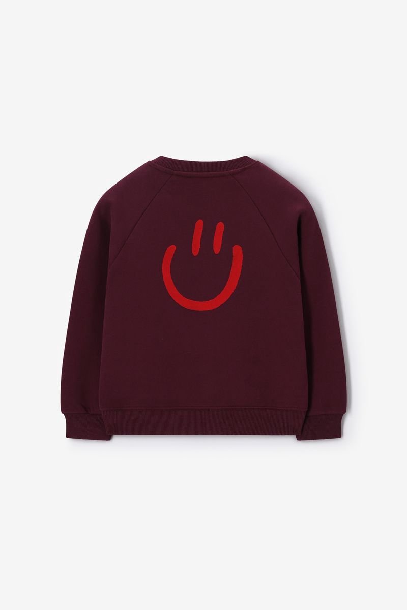 Sissy-Boy - Donkerrode sweater met smiley