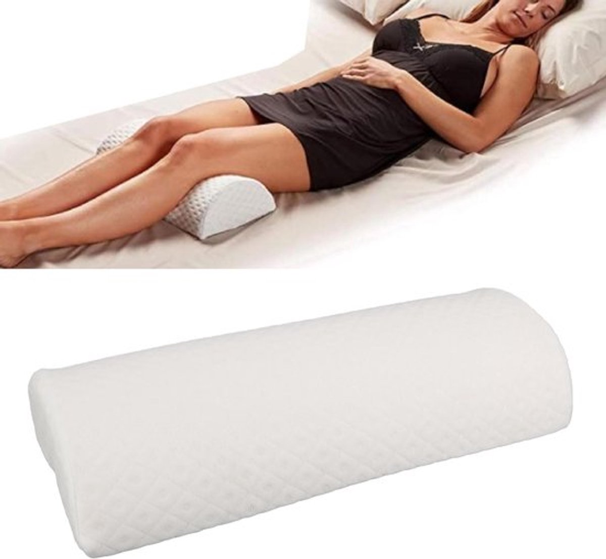 Comfortabele knie- en beenkussen van traagschuim voor optimale rug- en nekondersteuning