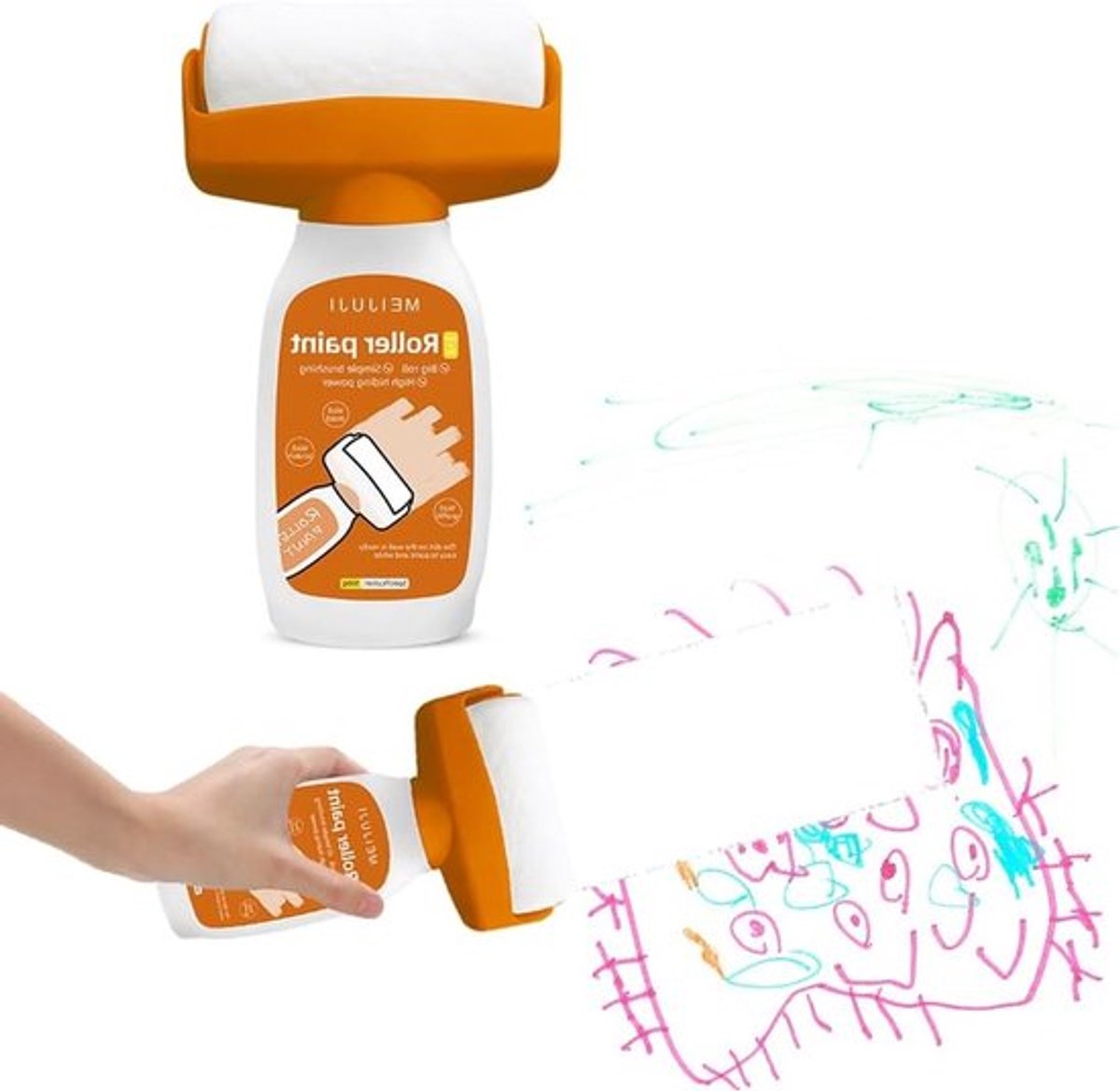 Witte Muurverf voor Herstel, 500 g - Inclusief Rollerborstel en Reparatieset voor Muurkrassen en Graffiti
