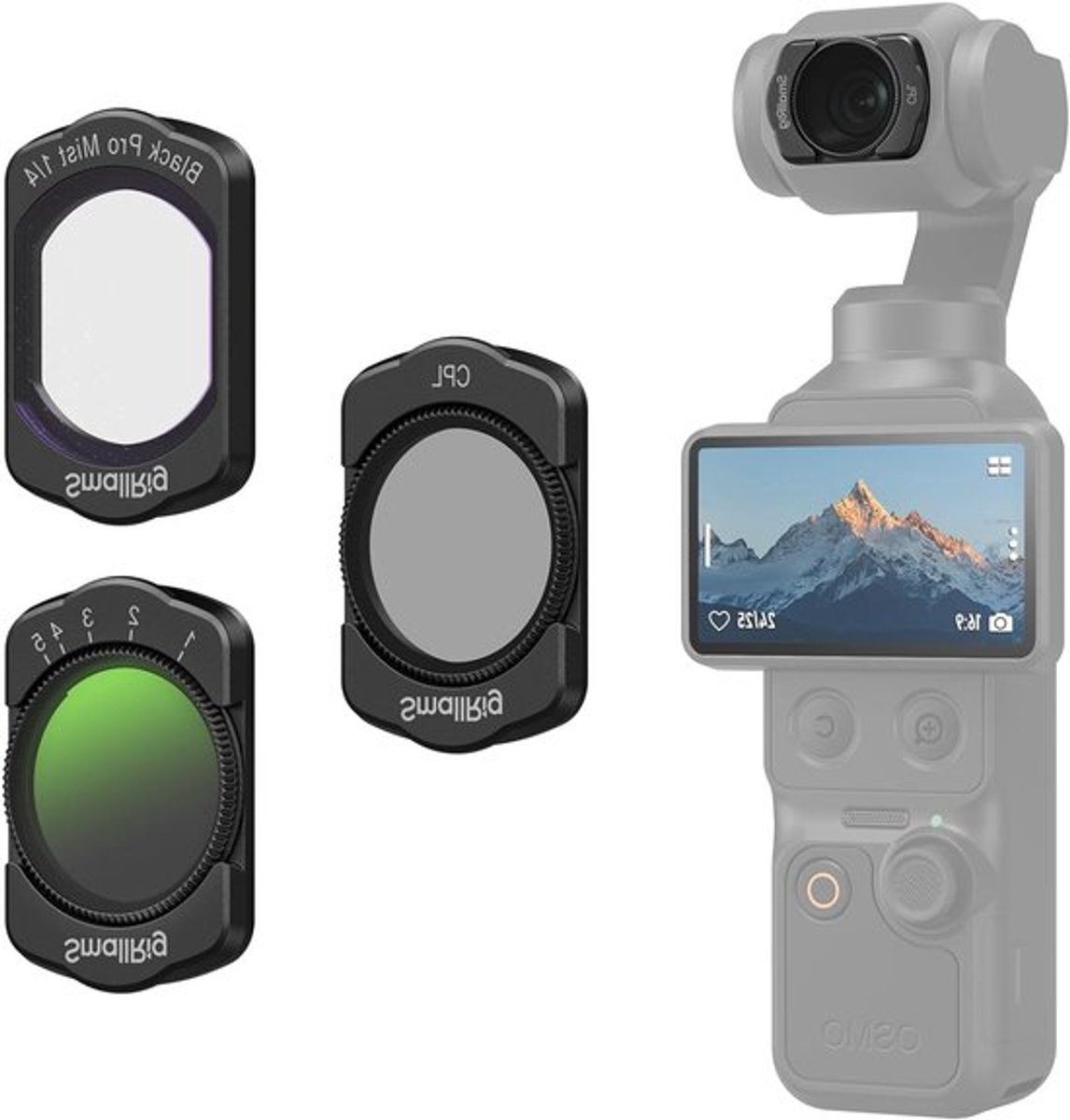 Filterset voor DJI Osmo Pocket 3 - Verbeter je videokwaliteit met ND, CPL en UV filters