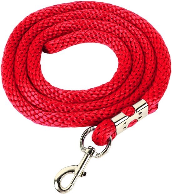 Trekhalster met Touw van Twee Meter, Dikke Lijn en Grote Haak voor Paardentraining en Longeren, Ideaal voor Paarden en Pony's (Rood) Trekhalster met Touw van Twee Meter, Dikke Lijn en Grote Haak voor Paardentraining en Longeren, Ideaal voor Paarden en Pony's (Rood)