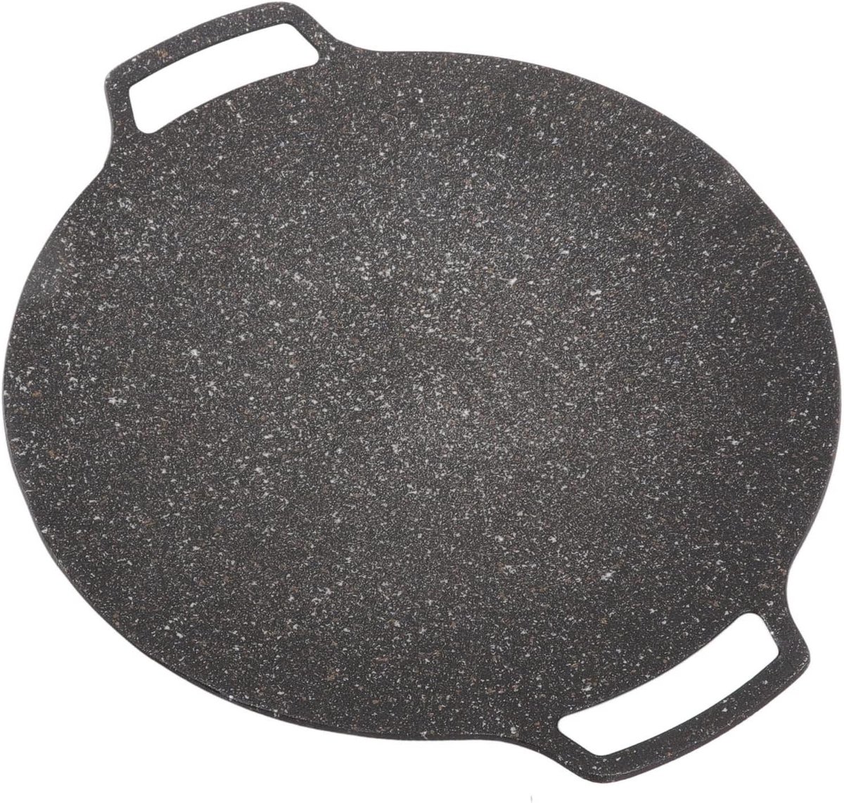 Koreaanse Grillpan - BBQ Plaat - Buiten Koken - Antiaanbak Oppervlak - 30 cm - Zwart