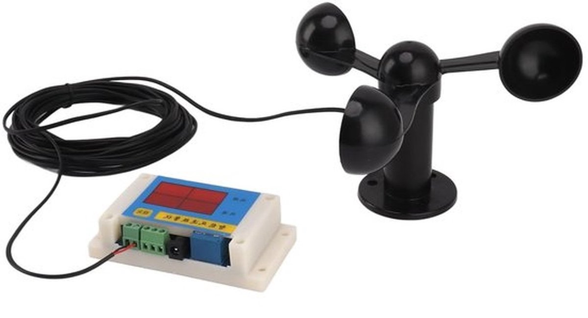Hoge Precisie 3 Bladige Anemometer met USB Aansluiting en Wind Snelheidsalarm voor Buitengebruik