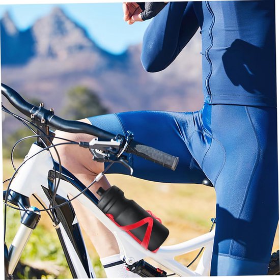 Bidonhouder Fiets - 2 stuks - Universeel Bidonhouders - Bidonhouder Racefiets - Sterke en flexibele structuur - Geschikt voor Fiets / Racefiets / Mountainbike / Kinderwagen- Flessen / Beker Houder Verstelbaar - Cadeau voor fietsliefhebbers - Rood — afbeelding 2