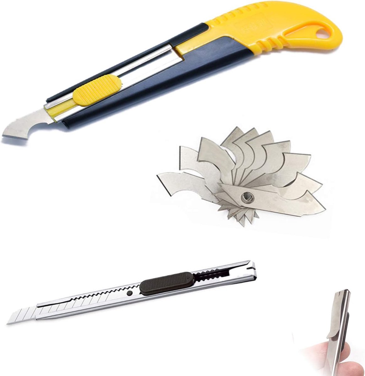 YouU 1 piece acrylic cutter and 10 pieces knife set multifunctional cutter with cutting knife and 1 piece retractable - ShopVlot