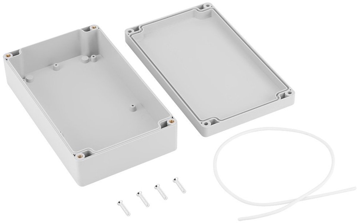 SnelShoppen - Waterdichte aansluitdoos 200 x 120 x 56 mm, elektrische behuizing ABS materiaal, IP65 stof- en waterdicht, vlamvertragend, schokbestendi