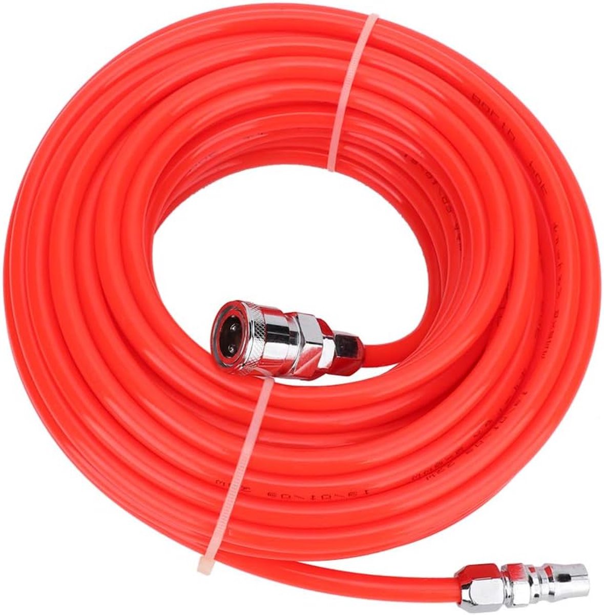 SnelShoppen - Luchtslang 5x8mm 15m Rood Hoge Druk Flexibel Snelsluiting Man/Vrouw Pneumatische Slang voor Gereedschap Auto Reparatie